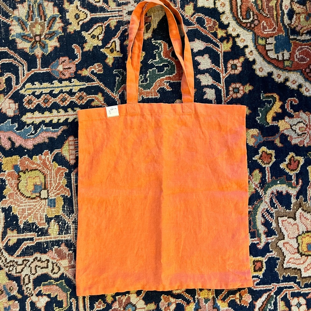notPERFECTLINEN Tote Bag in burnt orange